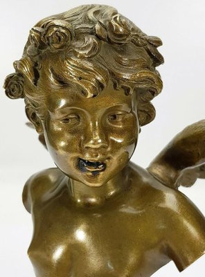 Antique French Bronze Angel Putto by Auguste Moreau-VDW-754647