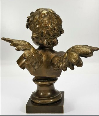 Antique French Bronze Angel Putto by Auguste Moreau-VDW-754647