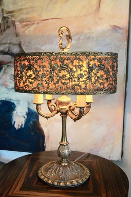 Antique French Bronze Table Lamp, Circa 1910-DVX-868967