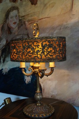 Antique French Bronze Table Lamp, Circa 1910-DVX-868967