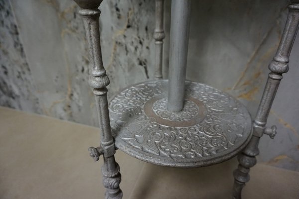 Antique French Cast Iron Adjustable Shaving Stand-EA-780867