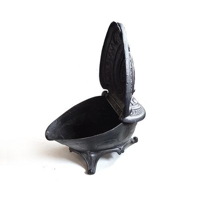 Antique French Cast Iron Coal Scuttle-NUX-993932