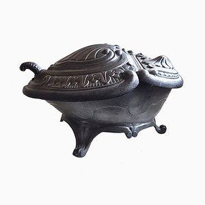 Antique French Cast Iron Coal Scuttle-NUX-993932