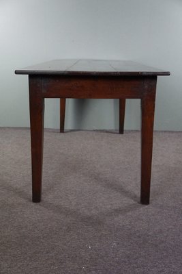 Antique French Dining Table with Two Drawers-HPP-1738350