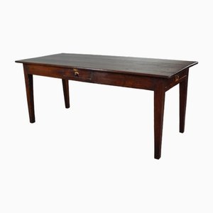 Antique French Dining Table with Two Drawers-HPP-1738350