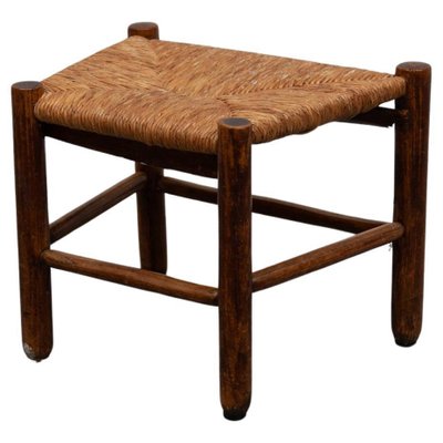 Antique French Dordogne Stool attributed to Charlotte Perriand for Robert by Charlotte Perriand, 1950s-KL-1791129