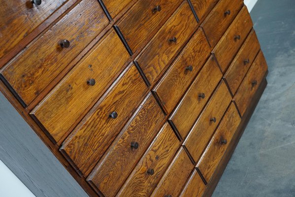 Antique French Early 20th Century Oak Apothecary Cabinet-XO-1128675