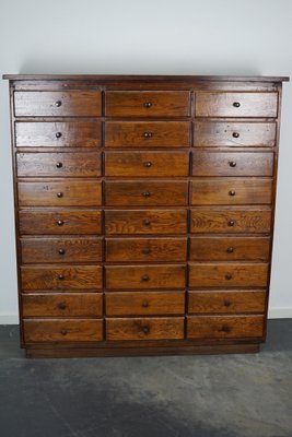 Antique French Early 20th Century Oak Apothecary Cabinet-XO-1128675