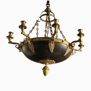 Antique French Empire Ceiling Lamp in Gilded Bronze, 1800s-TCS-1442231