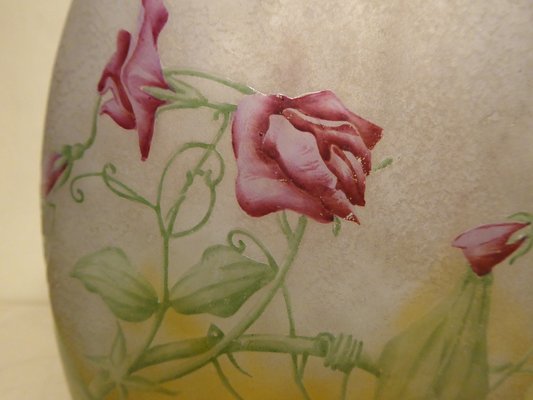 Antique French Etched Cameo Art Glass Vase from Daum Nancy-AWL-628287