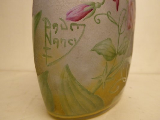 Antique French Etched Cameo Art Glass Vase from Daum Nancy-AWL-628287