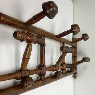 Antique French Faux Bamboo Coat Rack, 1890s-WZZ-1740397