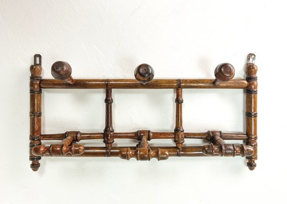 Antique French Faux Bamboo Coat Rack, 1890s-WZZ-1740397