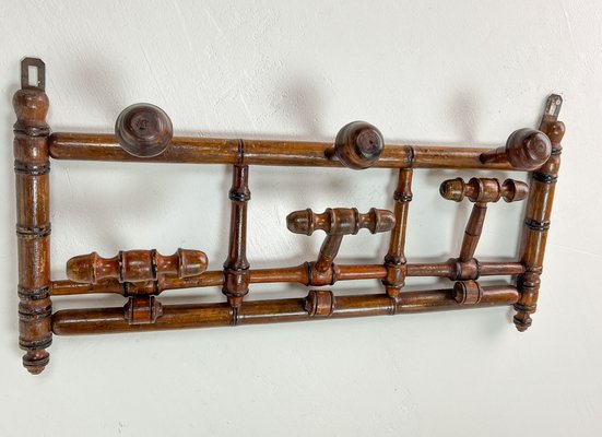 Antique French Faux Bamboo Coat Rack, 1890s-WZZ-1740397