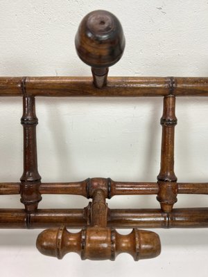 Antique French Faux Bamboo Coat Rack, 1890s-WZZ-1740397