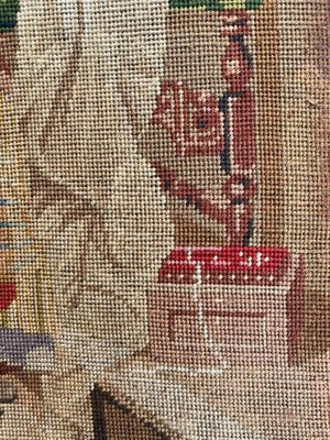 Antique French Fine Needlepoint Tapestry-YMM-1061786