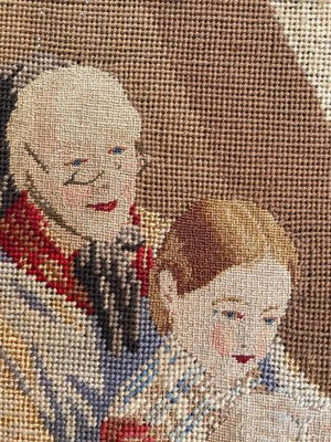 Antique French Fine Needlepoint Tapestry-YMM-1061786