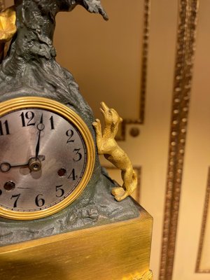 Antique French Fire-Gilded Mantel Clock, 1850s-FLW-1402082