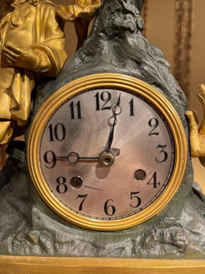 Antique French Fire-Gilded Mantel Clock, 1850s-FLW-1402082