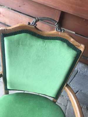 Antique French Green Armchair-OXJ-859712