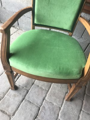 Antique French Green Armchair-OXJ-859712