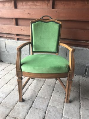 Antique French Green Armchair-OXJ-859712