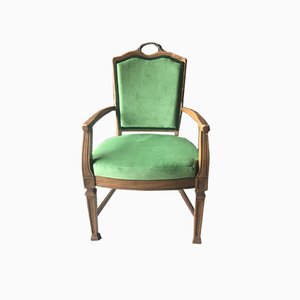 Antique French Green Armchair-OXJ-859712