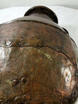 Antique French Hammered Copper Jug-QRS-571846