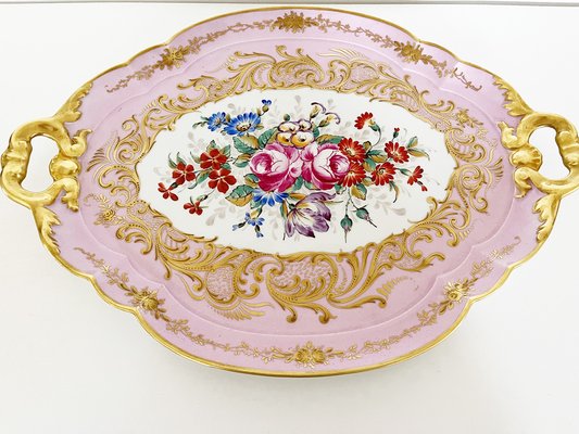 Antique French Limoges Pink Tray, 1890s-OLY-1727707