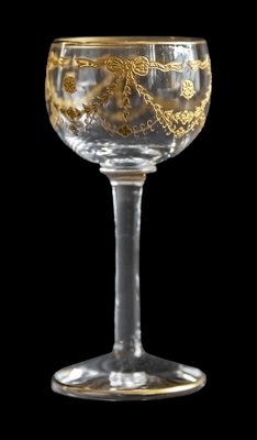 Antique French Liqueur Glasses attributed to Baccarat / Saint Louis Crystal, Set of 6-ZVH-1369236