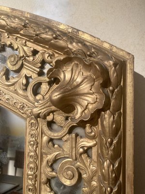 Antique French Louis XV Style Full Length Giltwood Pier Mirrors, 19th Century, Set of 2-AXE-1433413