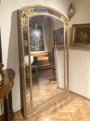 Antique French Louis XV Style Full Length Giltwood Pier Mirrors, 19th Century, Set of 2-AXE-1433413