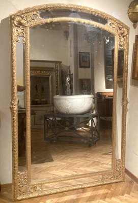 Antique French Louis XV Style Full Length Giltwood Pier Mirrors, 19th Century, Set of 2-AXE-1433413