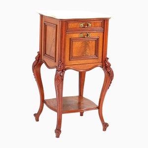 Antique French Louis XV Style Mahogany Nightstand, 1900s-MY-859970