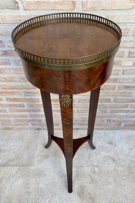 Antique French Louis XVI Style Walnut Bouillotte Side Table, 1800s-NOU-1726539