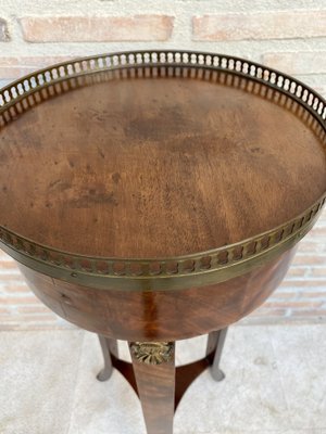 Antique French Louis XVI Style Walnut Bouillotte Side Table, 1800s-NOU-1726539