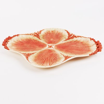 Antique French Majolica Sarreguemines Shell Platter-RSE-2036805