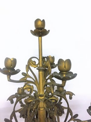 Antique French Monumental Bronze Sconces, Set of 2-GKC-575874