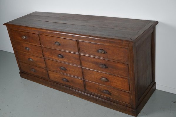 Antique French Oak Apothecary or Filing Cabinet, 19th Century-XO-1750664