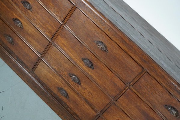 Antique French Oak Apothecary or Filing Cabinet, 19th Century-XO-1750664