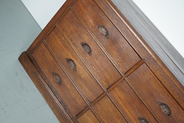 Antique French Oak Apothecary or Filing Cabinet, 19th Century-XO-1750664