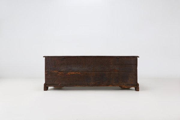 Antique French Oak Chest Linen Trunk, 1800-YSY-1334110