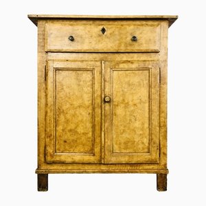 Antique French Painted Farmers Cabinet-LCQ-1300674