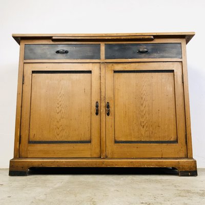 Antique French Painted Kitchen Cupboard-LCQ-1300673