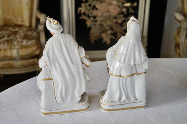 Antique French Paris Porcelain Porte Plume Statues for Ink Pens, 1835, Set of 2-DVX-1811217