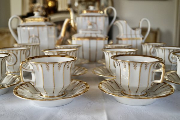 Antique French Porcelain Tea Service, 1840, Set of 16-DVX-1806160