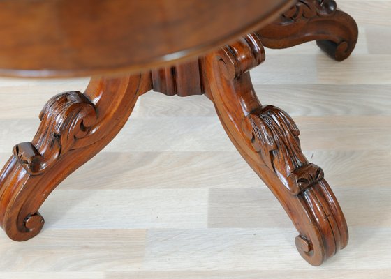 Antique French Veneer Coffee Table in Mahogany-GAP-1298633