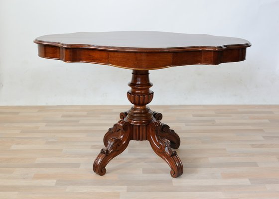 Antique French Veneer Coffee Table in Mahogany-GAP-1298633