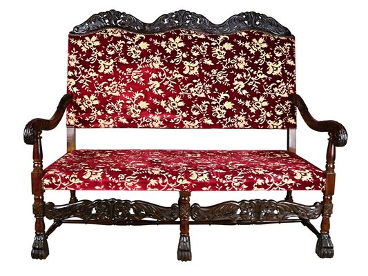 Antique French Walnut Throne Seating Set, Set of 4-YZB-1822903