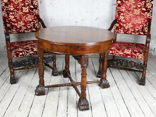 Antique French Walnut Throne Seating Set, Set of 4-YZB-1822903